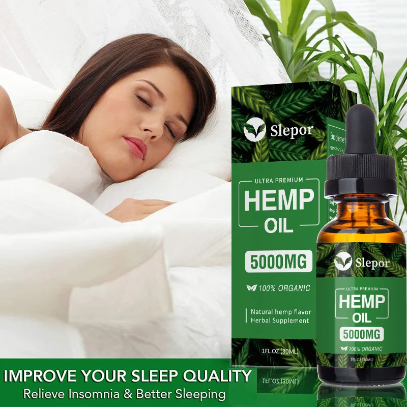 

5000MG Power Hemp Essential oil 100% Extract From Hemp Enrich Hemp Well For Relax Elementals Bio-Drop Anti-anxiety Sleep Mind