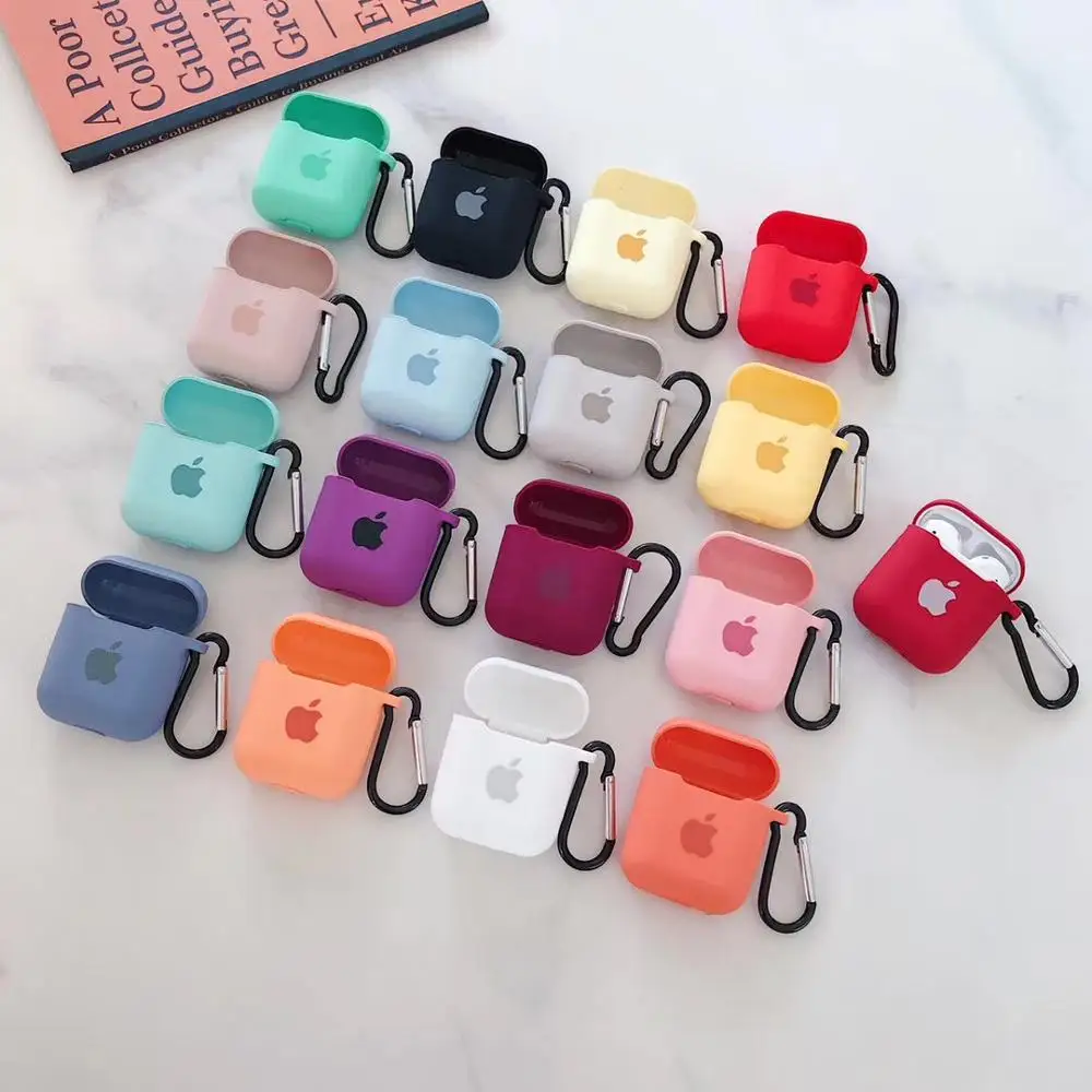 Чехол для наушников Apple AirPods 2 1 TWS bluetooth беспроводные наушники мягкий силиконовый