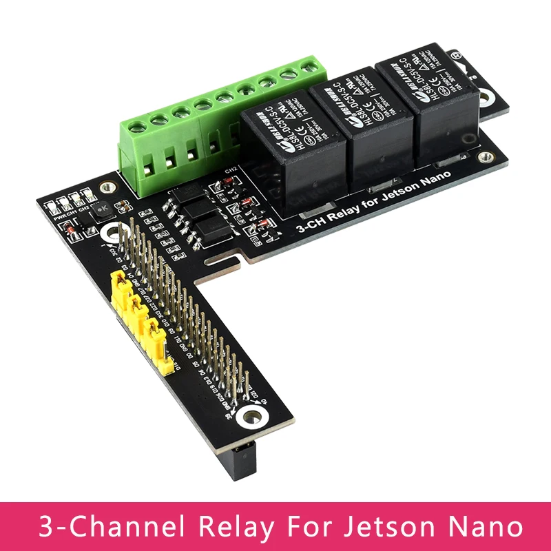 3 Channels Relay Expansion Board for NVIDIA Jetson Nano B01/2GB Optocoupler Isolation with GPIO Header for Jetson Nano