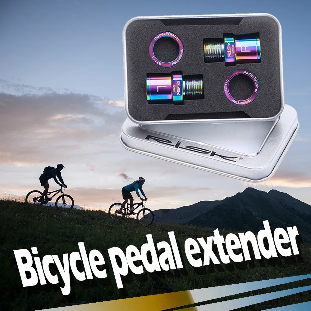 

1Pair Bicycle Pedal Lock Extension Shaft Pedal Extenders for MTB Mountain Road Bike Pedal Adapters Spacers Cycling Accessories