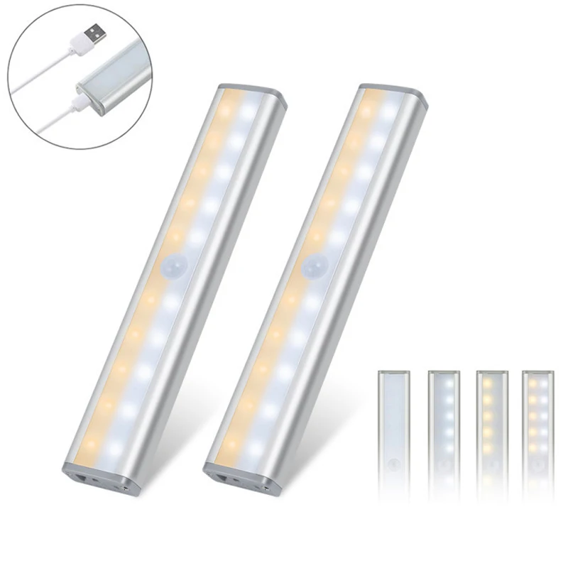 20 светодиодный светильник с датчиком движения для шкафа регулируемой яркостью