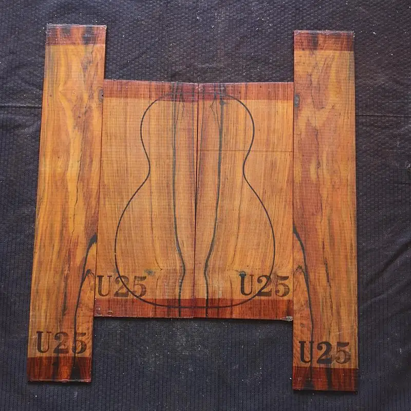 UK cocobollo U25 Южная Америка импортированная Гавайская гитара cocobolo гитара из твердой древесины задняя боковая панель шпон гитара материал для изготовления аксессуаров - Цвет: UK cocobollo U25