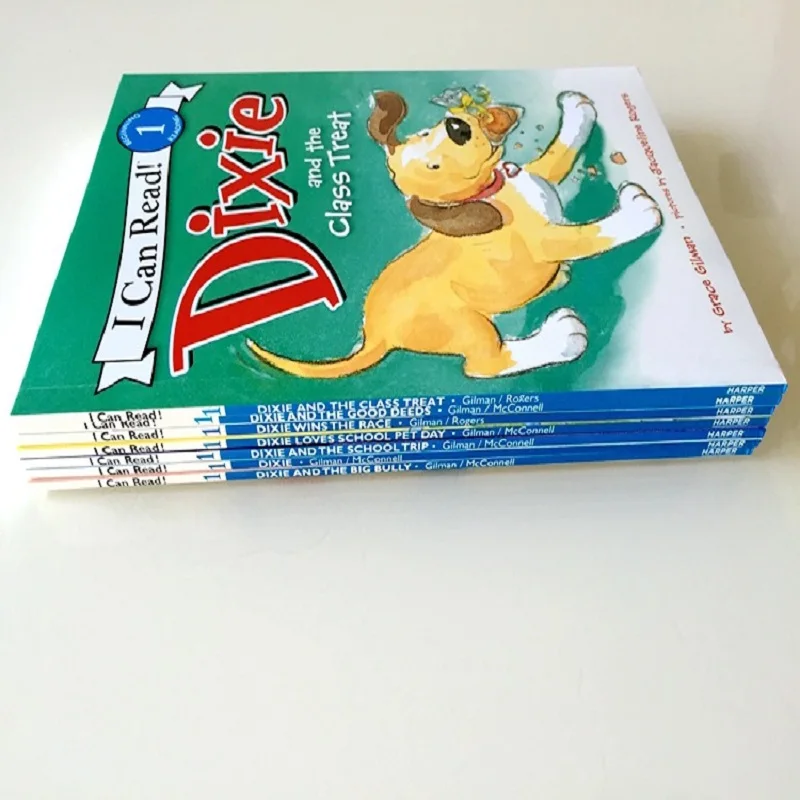 

7 books/Set I Can Read Dixie dog Kids classical story books children Early Educaction English picture Stories reading Book