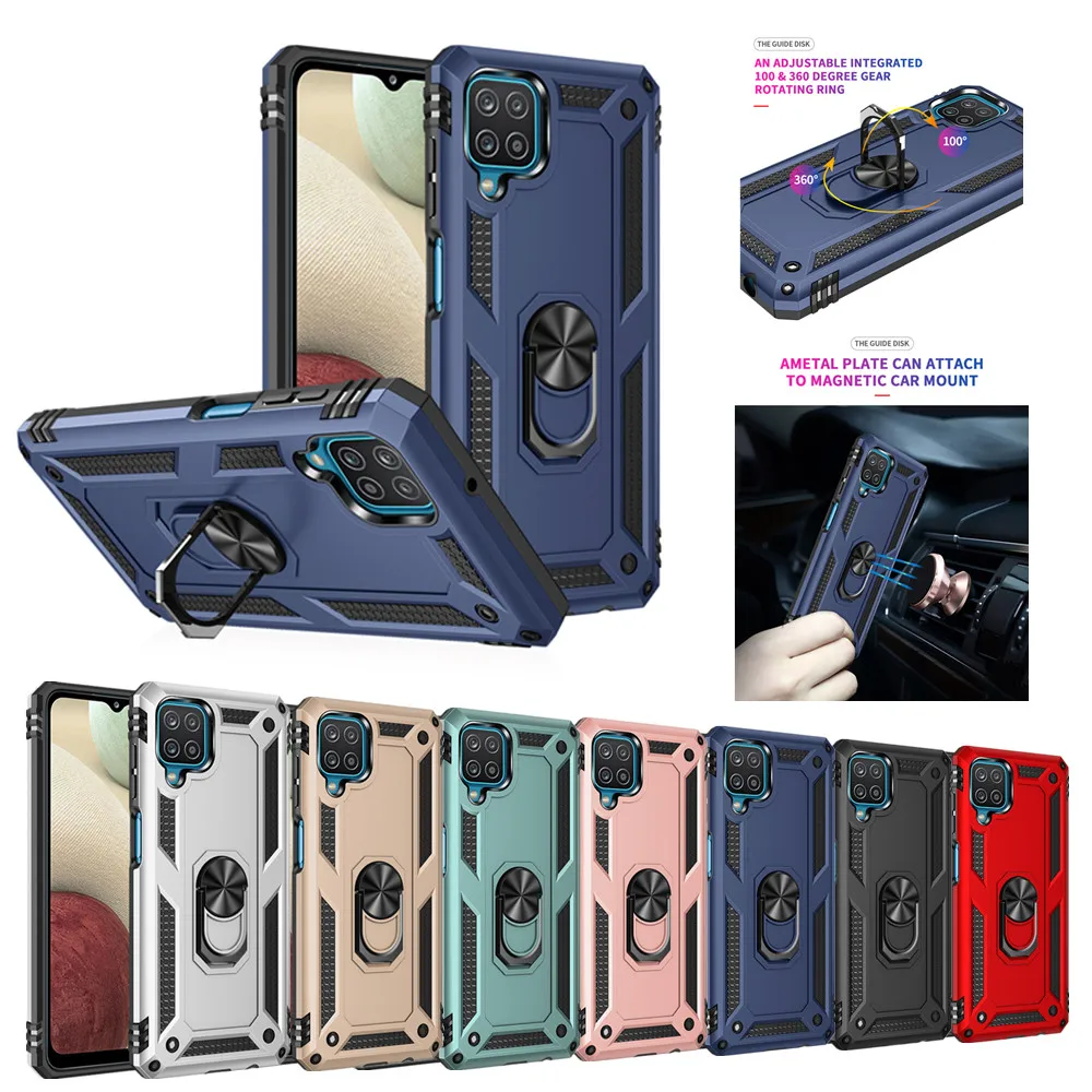 

Cute Armor Phone Case for Galaxy A12 M01 A01 Core A21S M31S A71 A51 A41 A31 A11 A91 A81 A70 A50 A30 Ring Stand Shockproof Cover