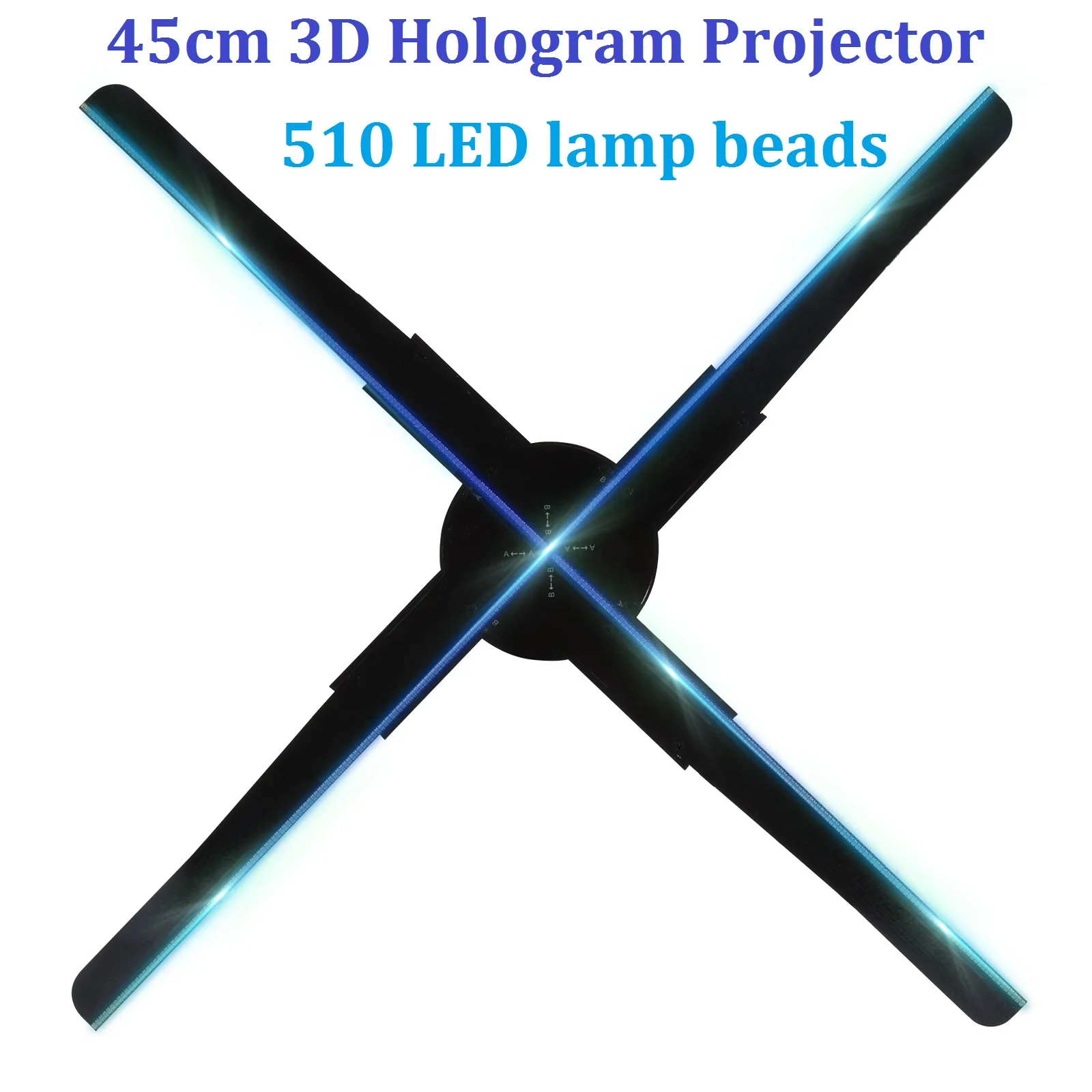 40/45cm Wifi 3D Hologram Projector Wall-mounted LED Fan Sign Holographic Advertising Machine Support MP4/JPG/MOV Format