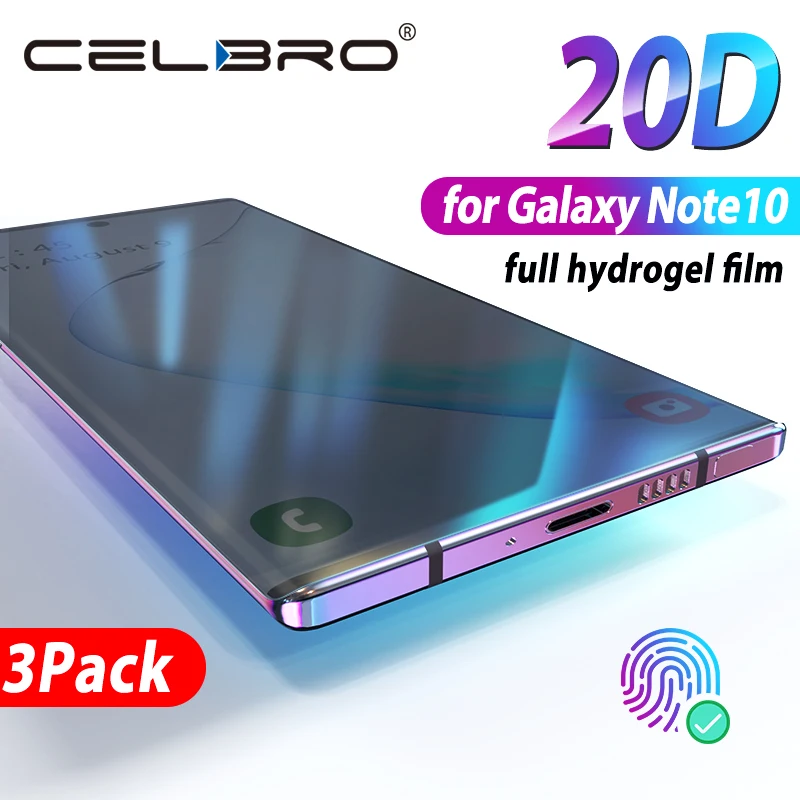 Защита экрана для samsung Galaxy Note 10 Plus мягкая Гидрогелевая пленка Pro Note10 + не стекло |