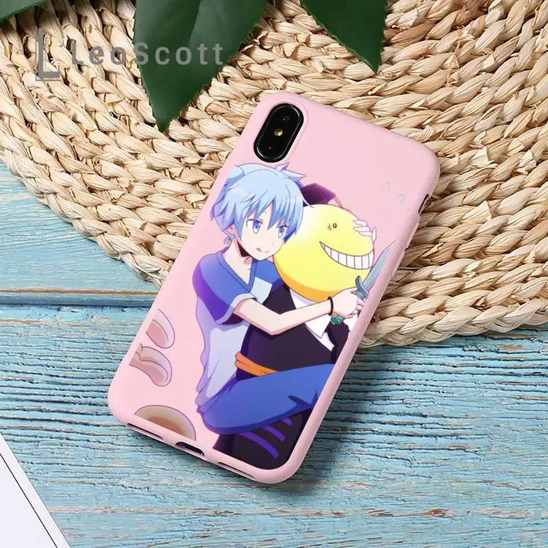 

Assassination Classroom cartoon anime Phone Case Candy Color for iPhone 11 12 mini pro XS MAX 8 7 6 6S Plus X 5S SE 2020 XR