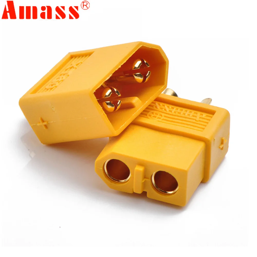 Штекеры AmassXT60 100 XT-60 шт. штекерные гнездовые для радиоуправляемого автомобиля Lipo