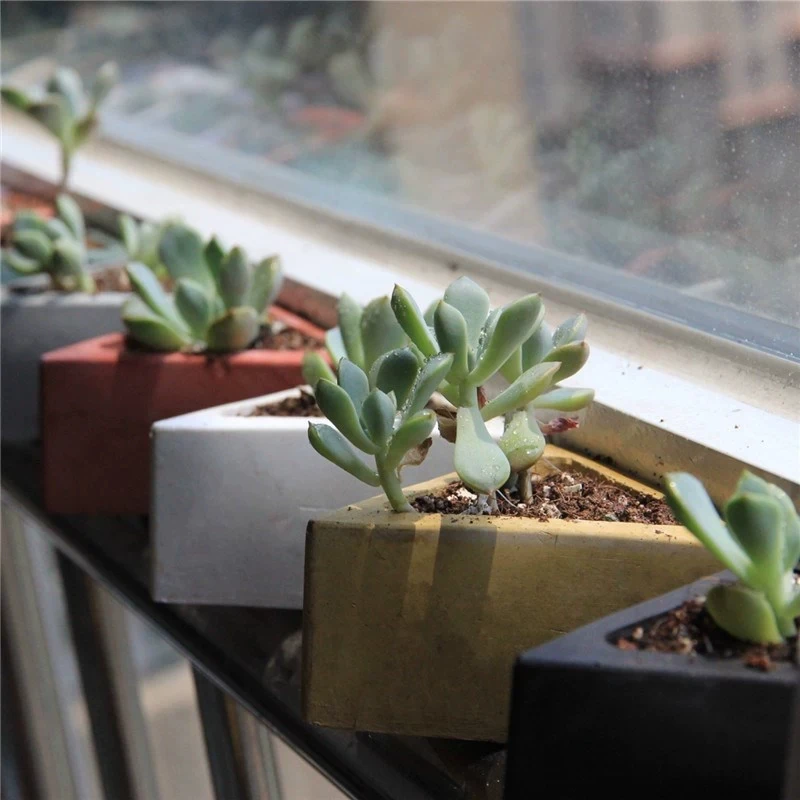 Треугольный шестиугольный цветочный горшок силиконовая форма Керамическая