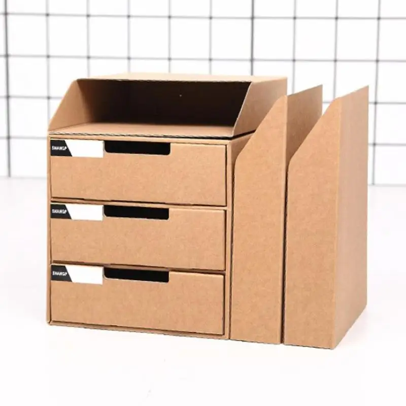 Настольная коробка для хранения файлов многослойная сделай сам держатель