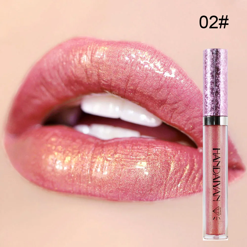 Брендовый металлический блеск для губ водостойкий стойкий Золотой Матовый