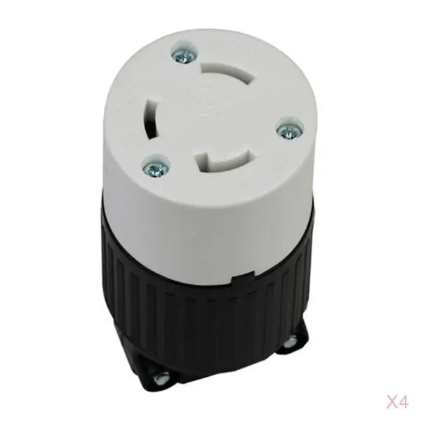 

4pc US Mains Plugs NEMA L5-30R Locking Socket Receptacle,30A,Cable Assembly,125V
