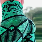 Женские штаны для йоги, с завышенной талией, с 3D-принтом