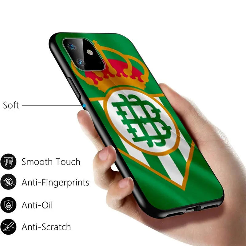 

Spain Football. For Apple iPhone 12 11 Pro Max mini XS Max XR X 8 7 6 6S Plus 5S SE 2020 Soft Black Phone Case