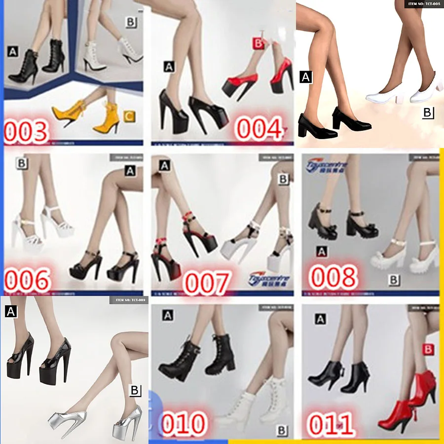 

1/6 TCT-003-011 high-heeled boots sandals medium tube women's boots FIT 12-inch female action figure in stock