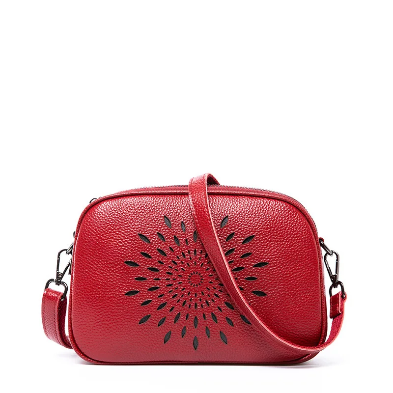 

New 2020 Fashion Women's Genuine Leather Handbags Luxury Handbags Ladies Small Shoulder Bags Vintage Messenger Bags Cow Leather