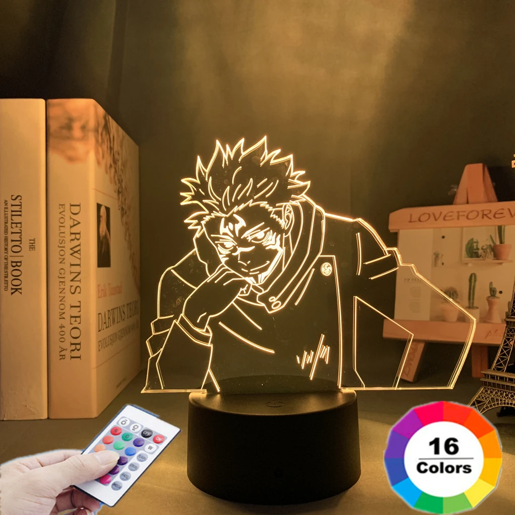 

Аниме-лампа Yuji Itadori juютсу Kaisen, светодиодный ночсветильник для подарка на день рождения, лампа juютсу Kaisen Yuji Itadori, Прямая поставка