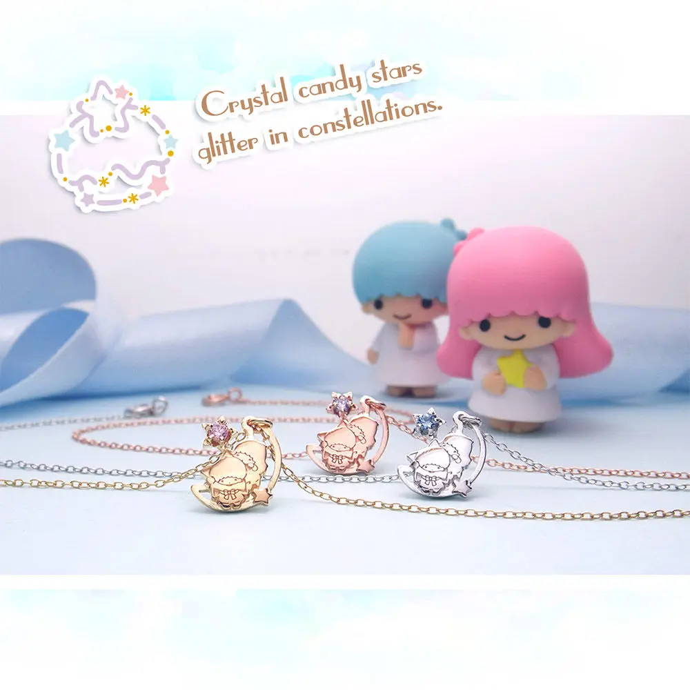 

Gemini Star Moon Birthstones Necklace-Silver Jewelry