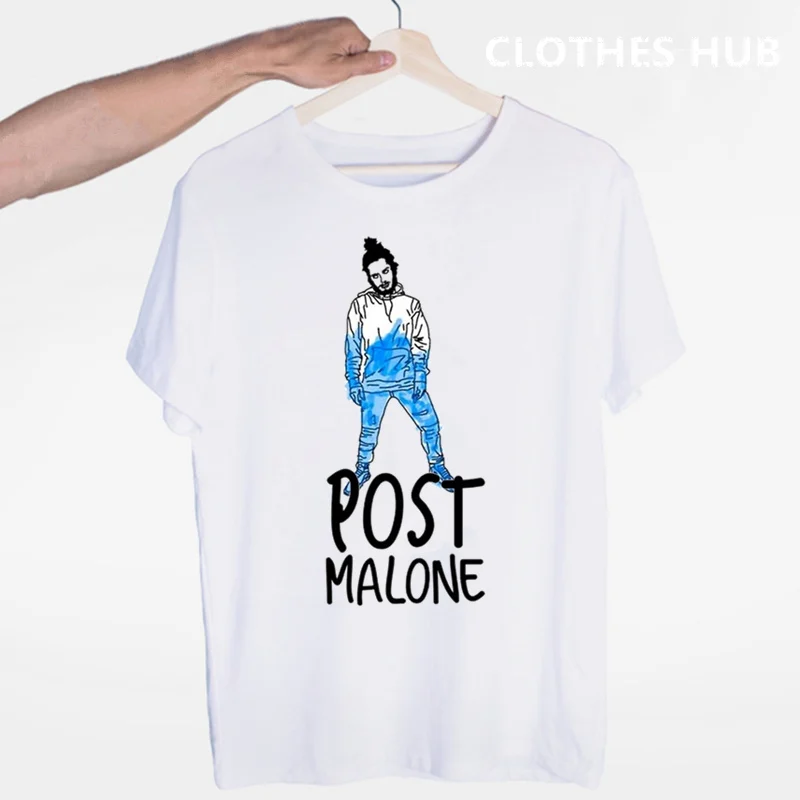 Post Malone/футболка в стиле хип хоп с круглым вырезом и короткими рукавами Летняя