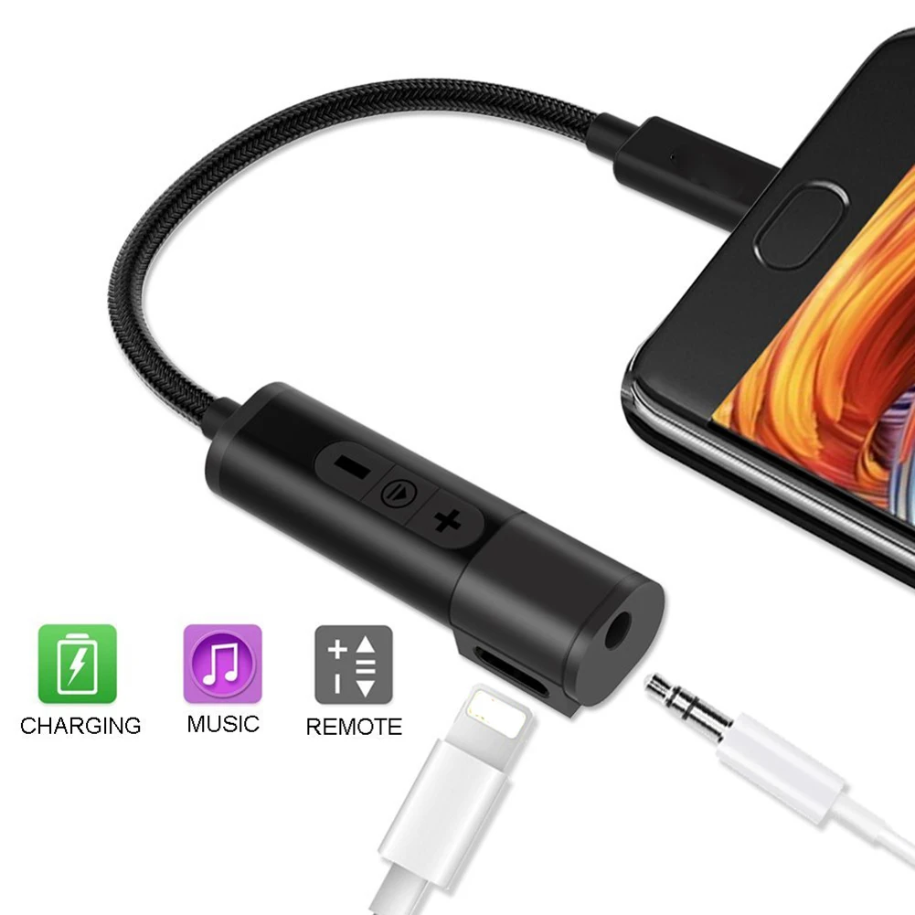 Адаптер с Lightning на 3 5 мм для наушников разветвитель звука и зарядного устройства