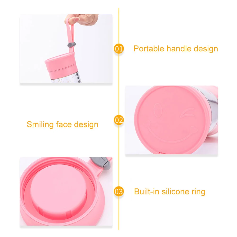 Портативная электрическая бытовая мини соковыжималка для фруктов 380 мл бутылка