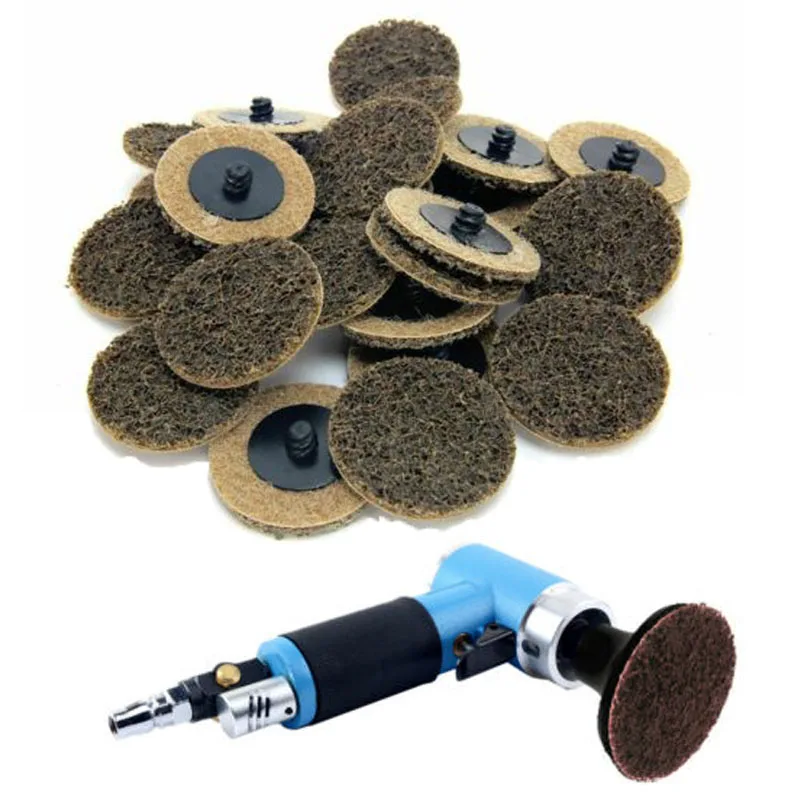 

25Pc 2" Coarse Grit Cleaning Conditioning Roll Lock Surface Sanding Discs And Controlled Finish With Minimal Material Removal