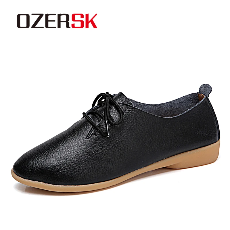 Туфли OZERSK женские из спилка модные повседневные водонепроницаемые лоферы