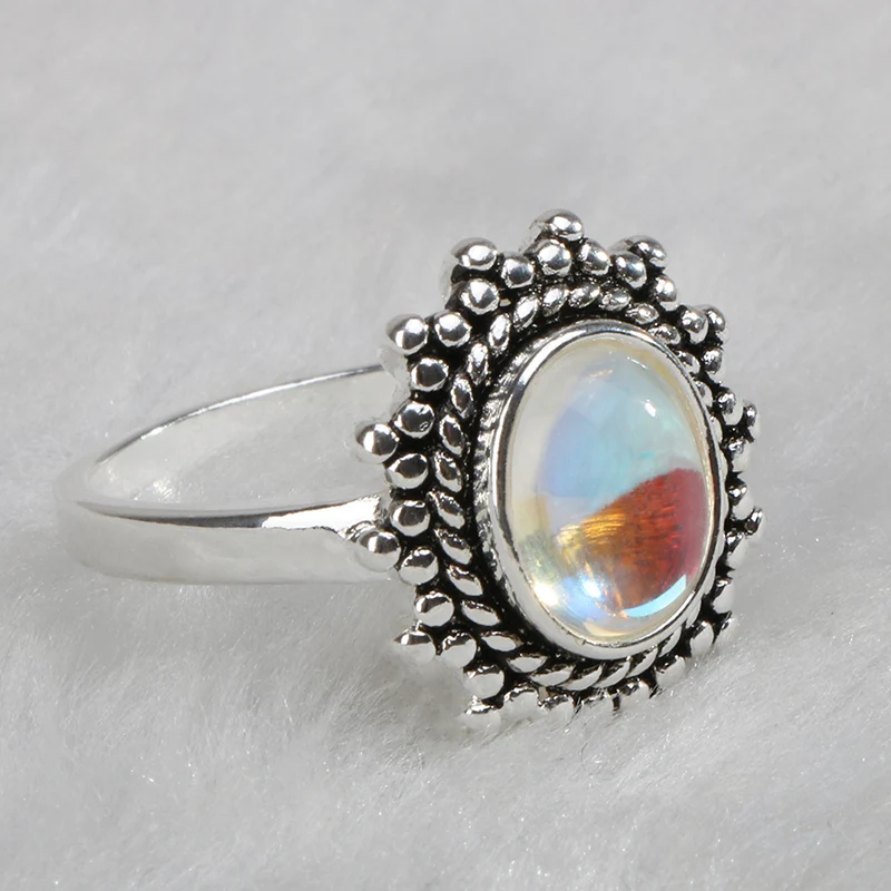 Bague Ringen 925 Sterling Silver Rings For Women With moonstone Gemstones Jewelry Wedding Party Wholesale Gift | Украшения и