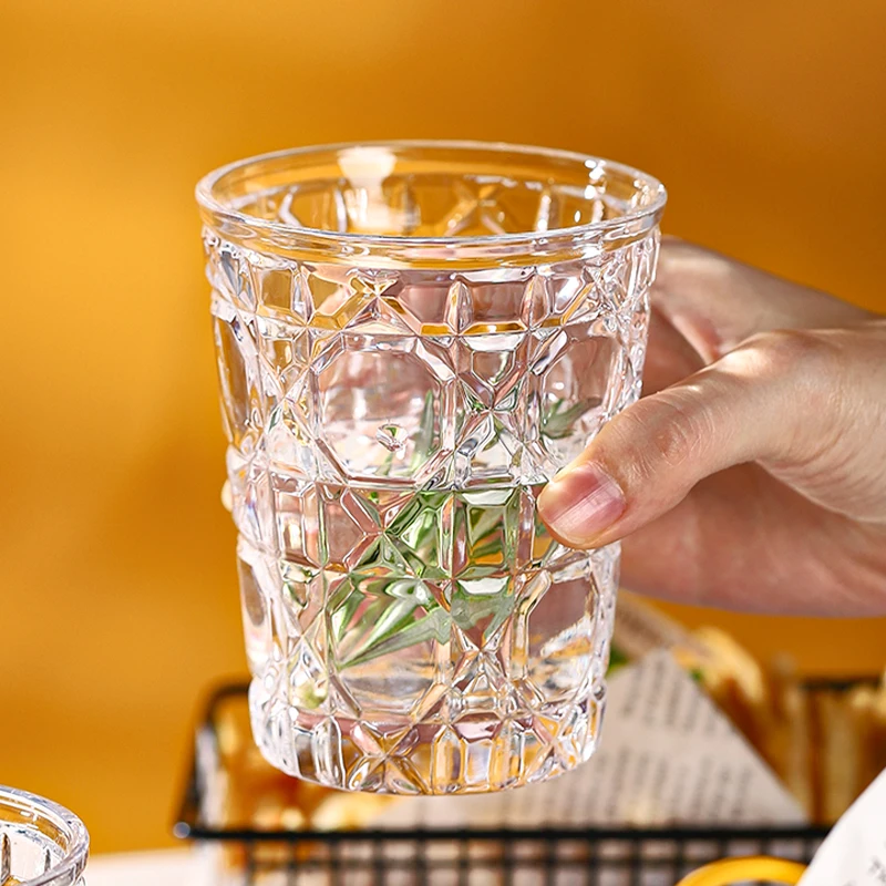 

New Whiskey Glass Cup Beer Water Handmade Crystal Engraved Wine Glass Large European Style Vasos De Vidrio Home Garden