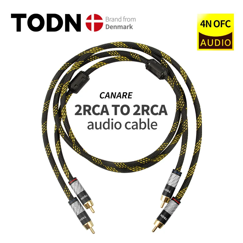 CANARE HIFI Stereo 1 Pair RCA Cable Stereo RCA Cable High-performance Premium Hi-Fi Audio 2RCA to 2RCA Interconnect Cable