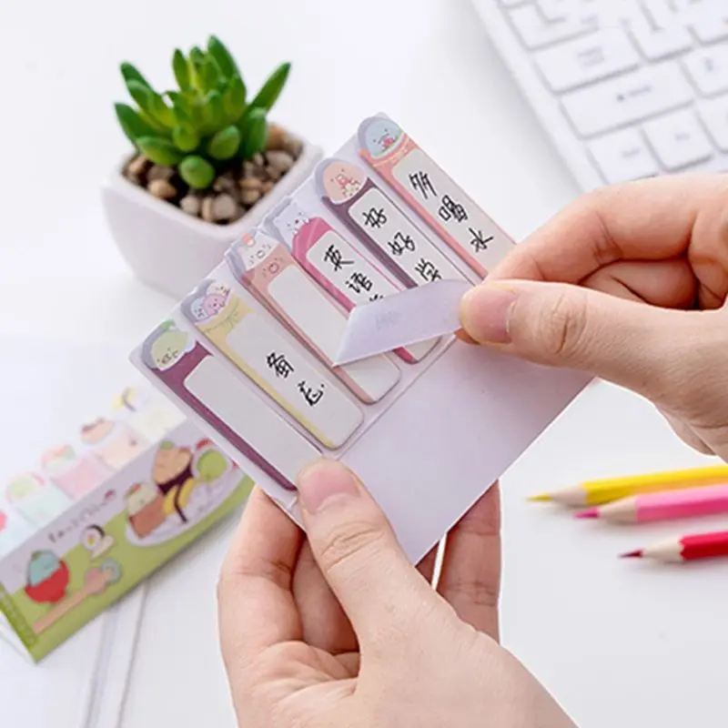 

Kawaii Stationery Memo Pad Bookmark Creative Cute Animal Sticky Notes School Supplies Paper Sticker