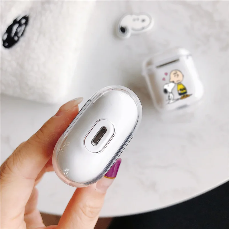 Прозрачный модный жесткий чехол из поликарбоната для Apple AirPods беспроводные Bluetooth