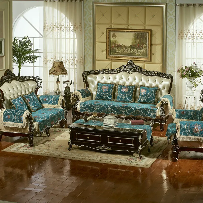 Чехлы для мебели на 1/2/3 места из зеленого бархата|Чехлы диванов| |