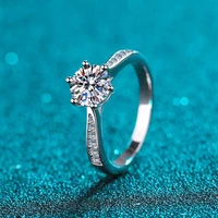 trendy real 0 5 2ct d color vvs moissanite diamond ring women jewellery 925 sterling silver engagement ring anniversary gift