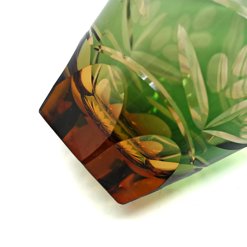 

Bohemian Czech Glass Elegant Luxury glass for Wine,Wiskey,Beer/Hand Cut To Clear Crystal Edo Kiriko