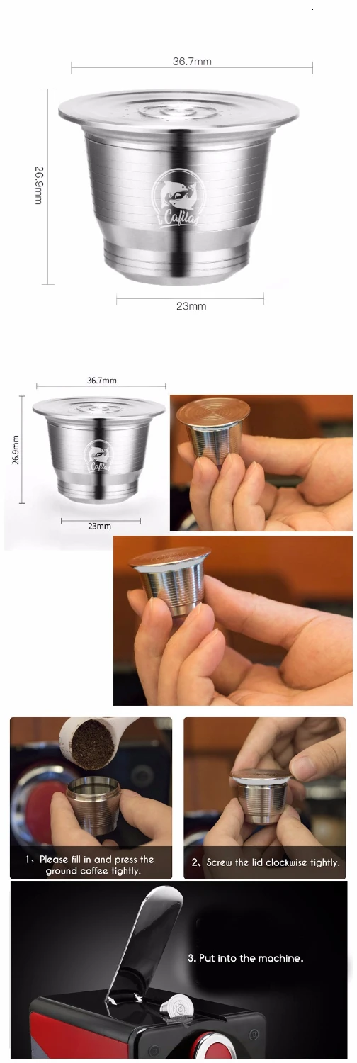Многоразовые капсулы Nespresso многоразовые кофейные капсулы дропшиппинг фильтры эспрессо совместимы с iniscia C40 Pixie C60