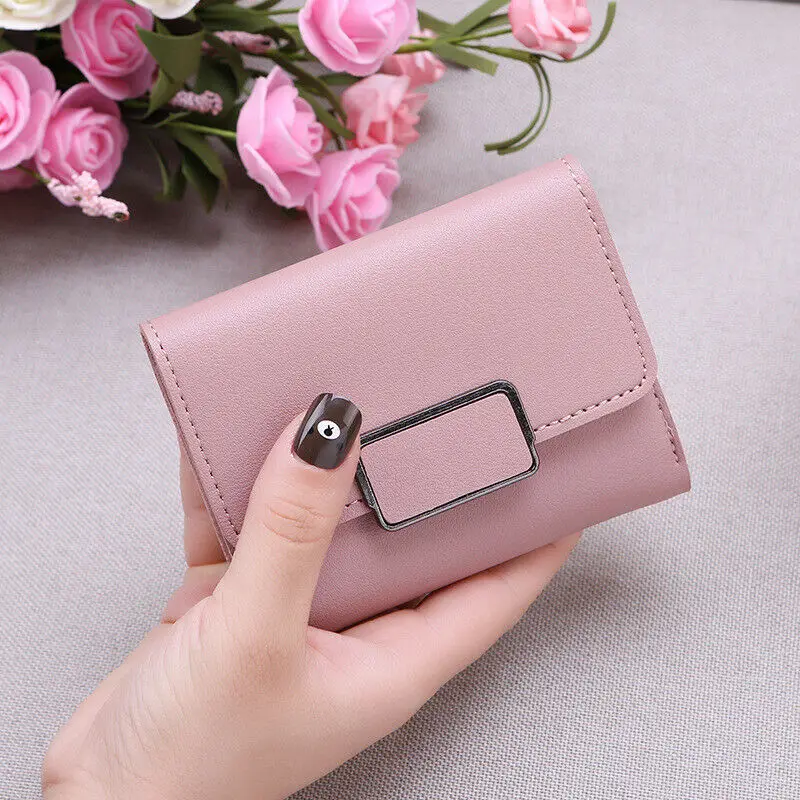 Короткий кошелек для женщин из искусственной кожи милый маленький Дамский