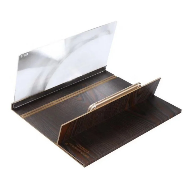Stereoscopic Amplifying 12 Inch Desktop Wood Bracket Mobile Phone Video Screen Magnifier Amplifier Holder | Дом и сад