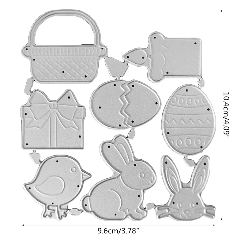 

Easter Egg Rabbit Metal Cutting Dies Stencil Scrapbooking DIY Album Stamp 652A