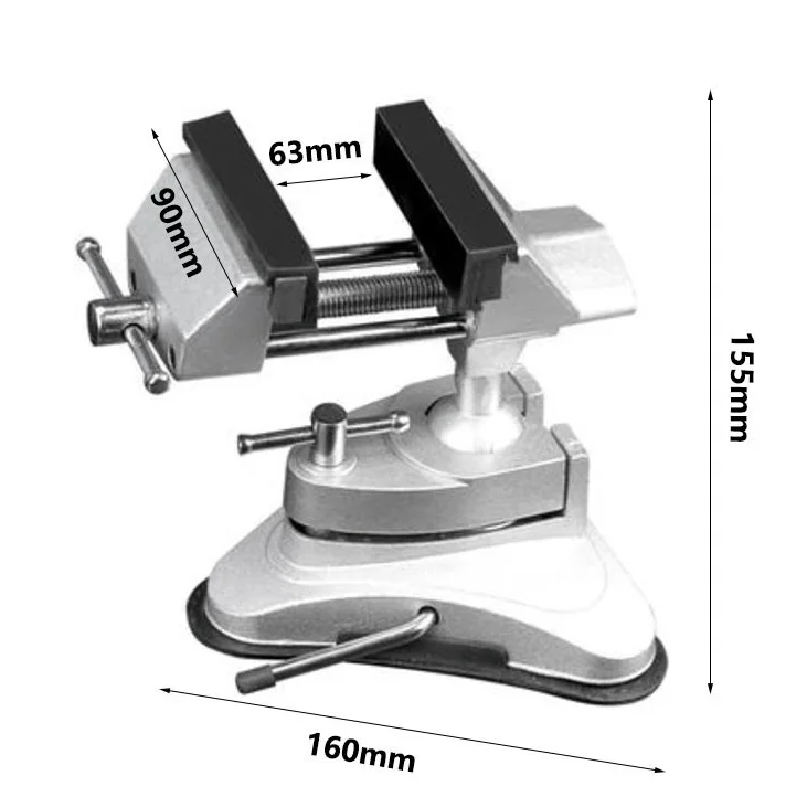 Регулируемые настольные тиски с вращением на 360 градусов Фиксированная Рама