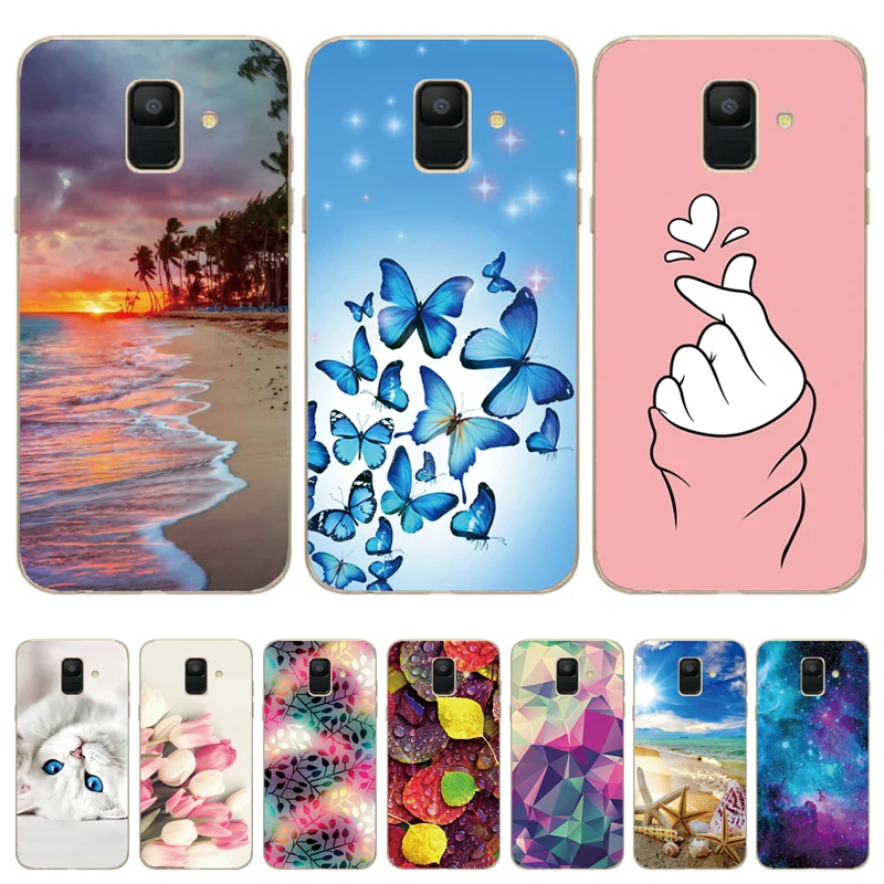 Силиконовый чехол для телефона Samsung Galaxy A6 2018 Dual SIM SM A600 A600F мягкая задняя крышка из