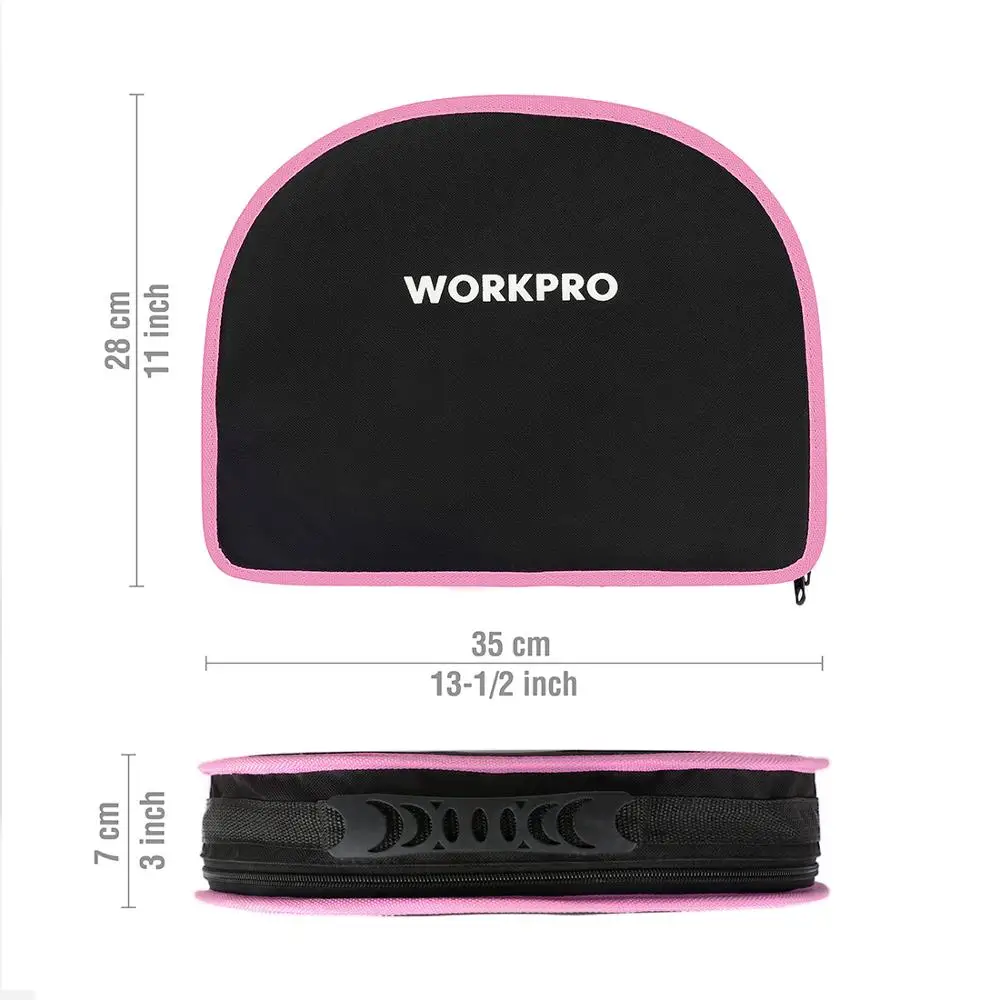 WORKPRO 103PC набор ручных инструментов набор инструментов для дома сумки для инструментов Розовые Инструменты для женщин и девочек