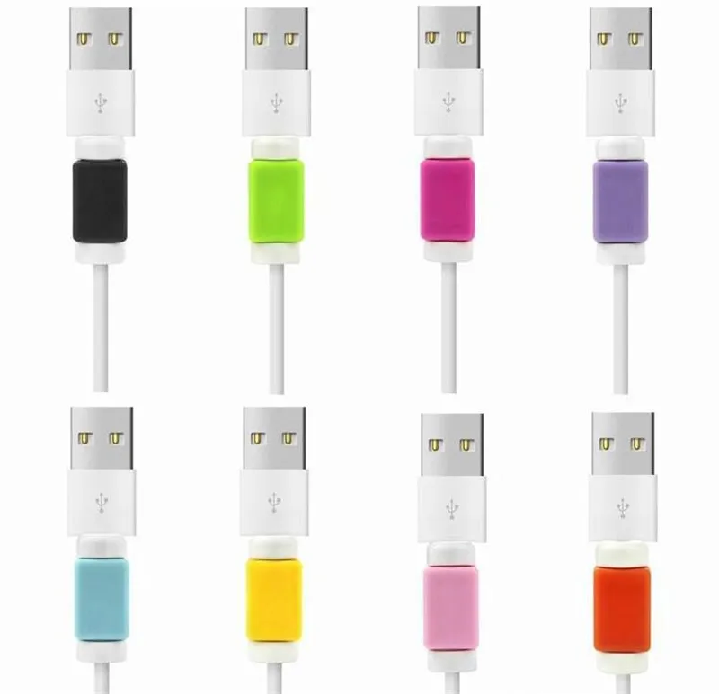 1000pcs/lot Silicone Winding Clip USB line Data Cable protect Protector Cables Protection Winder for iPhone Wire cable anti Tool