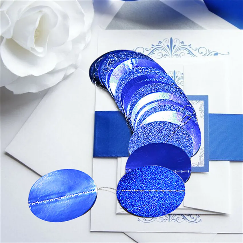 4 м точечные круглые гирлянды цвета шампанского бумажные украшения из розового