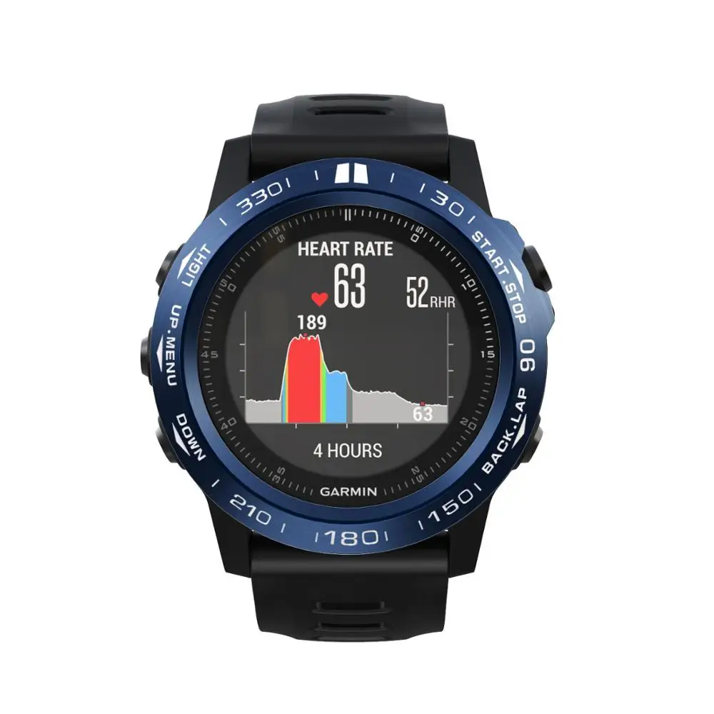 Резиновый чехол для Garmin Fenix 5 / 5plus 5X 5xplus 6 6pro металлический с защитой от