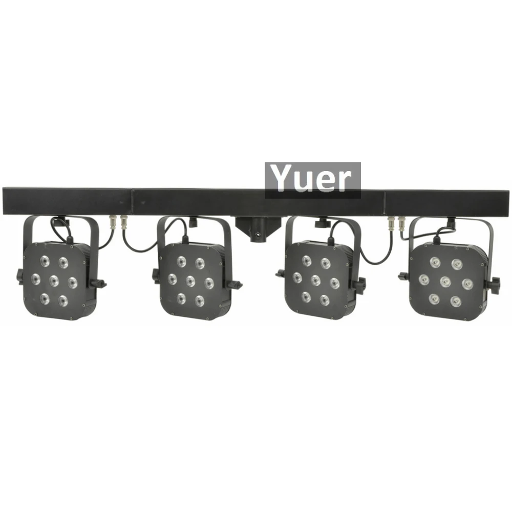 2 шт./лот RGBA/W 4в1 светодиодный 4X7X10 Вт Par Световые наборы DMX512 DJ прожектор для