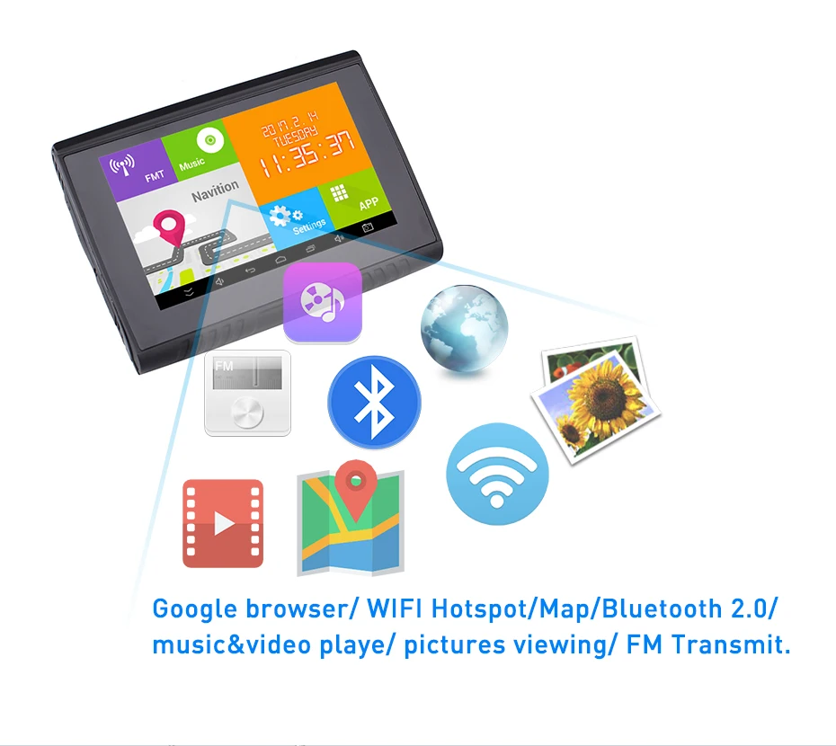 Fodsports 5 0 дюймов Android мотоцикл навигатор водонепроницаемый Навигация FM WIFI 8 Гб мото