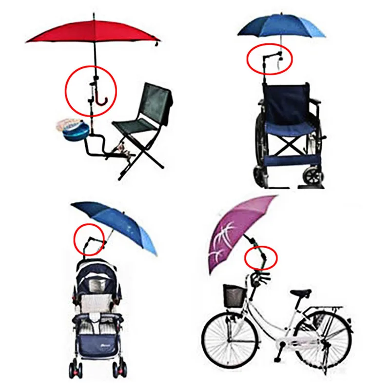 

Регулируемая подставка для велосипедного зонта, многофункциональный держатель для инвалидной коляски, полка для зонта, велосипедный соединитель, Аксессуары для велосипеда