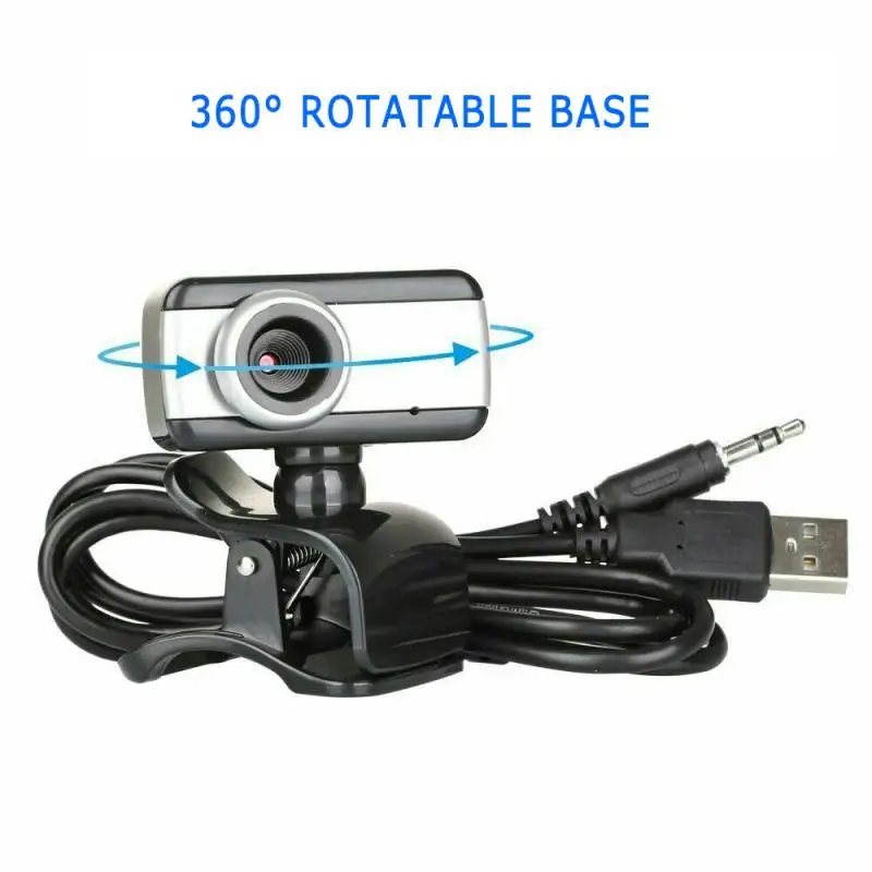 Новая веб камера USB высокой четкости 360 градусов микрофон прищепка цифровая
