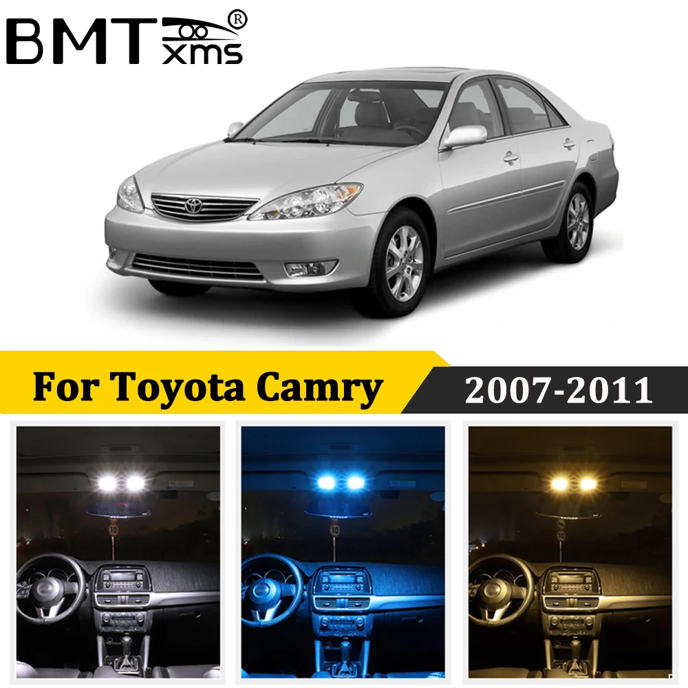 BMTxms 13 шт. Canbus для Toyota Camry XV40 2007 2011 Автомобильный светодиодный Интерьер Карта Купол